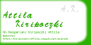 attila kiripoczki business card